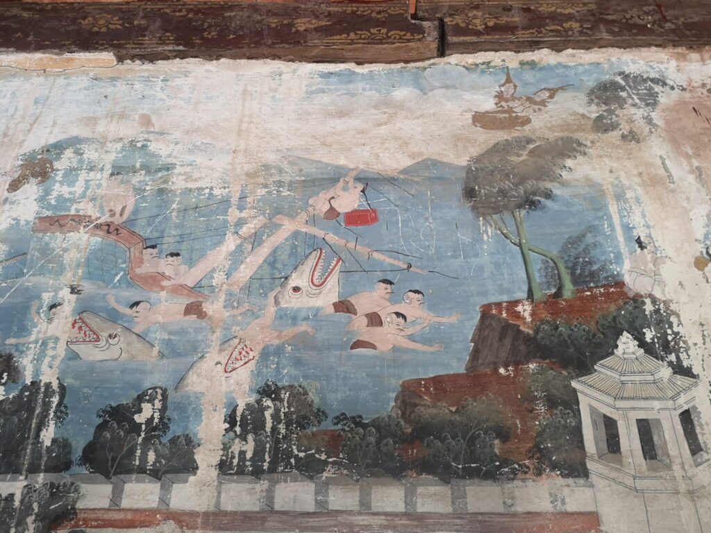 ワット・タム・サッカリン（Wat Tham Sakkalin）の壁画