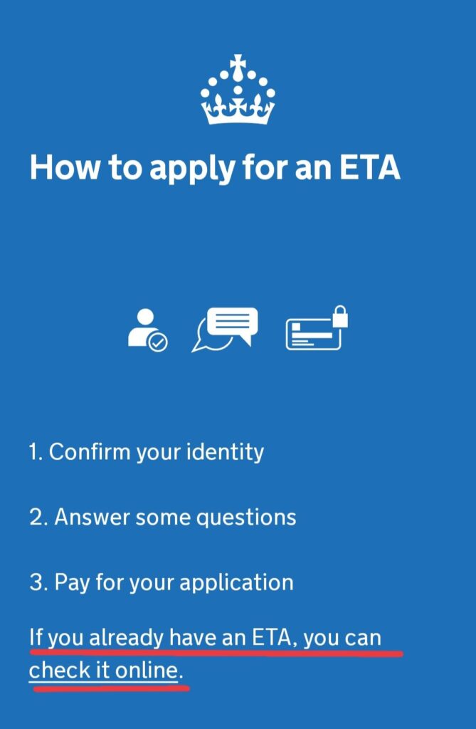 UK ETA 公式アプリ：ETA申請ができる