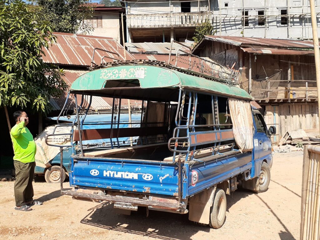 A Songthaew shared taxi