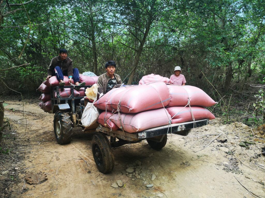 The tractor picked us up