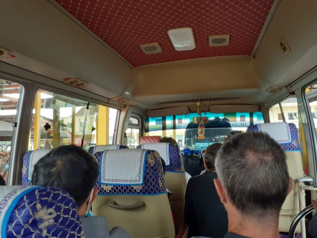 Inside of the bus to Oudomxay from Lunag Namtha