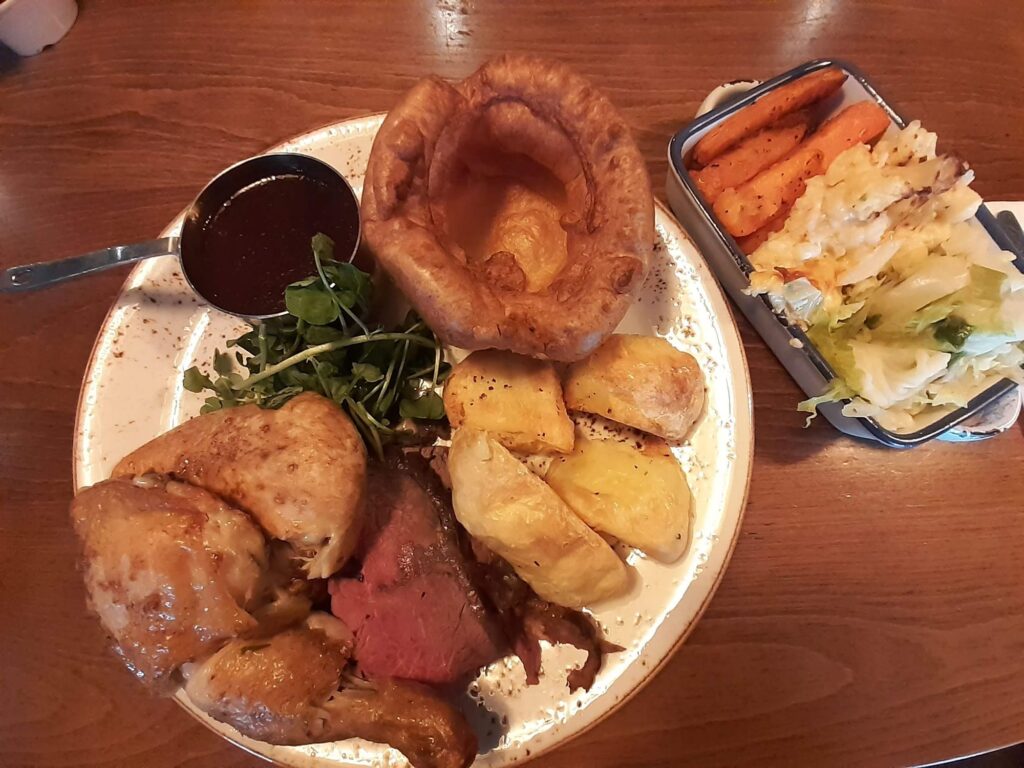 Sunday roast in England 