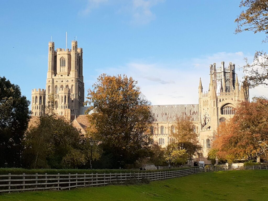 Ely Cathedral, shimmering mystically in the evening light