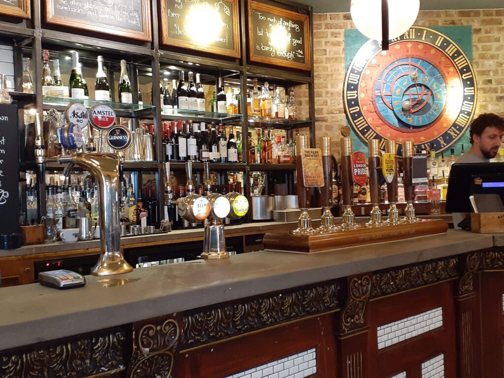 A pub counter in England 