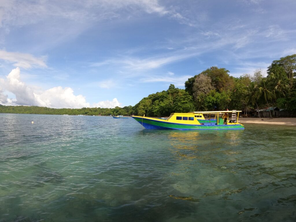 The diver's boat in Bunaken island in Indonesia 