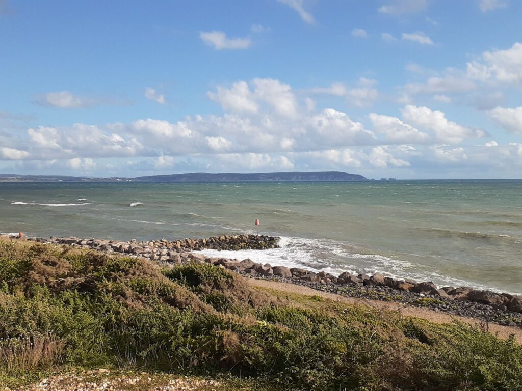 Barton on Sea in England 