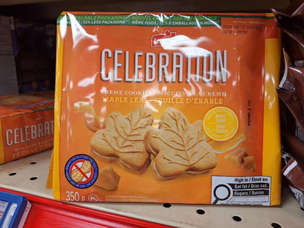 Célébration maple cream cookies 