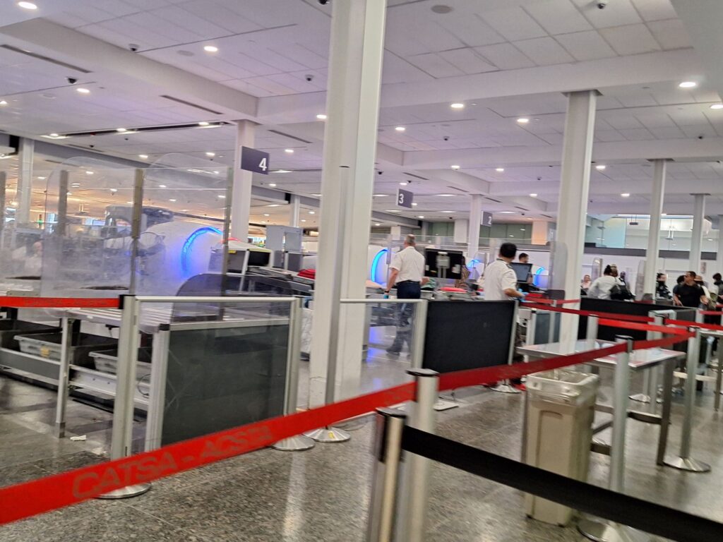 Security check in Montreal international airport 