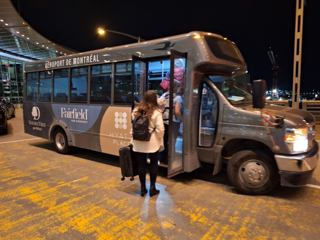 Hyatt Place Montreal airport shuttle bus