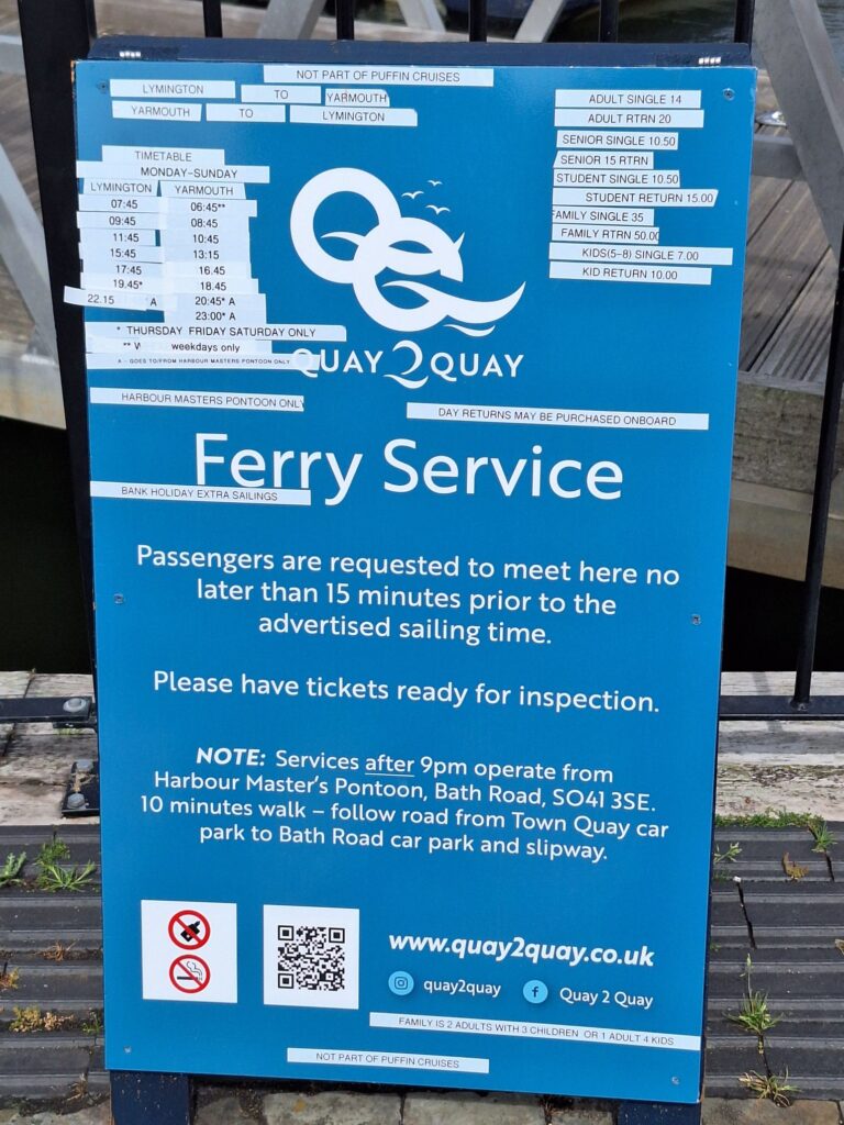 Ferry information to Ile of Wight 