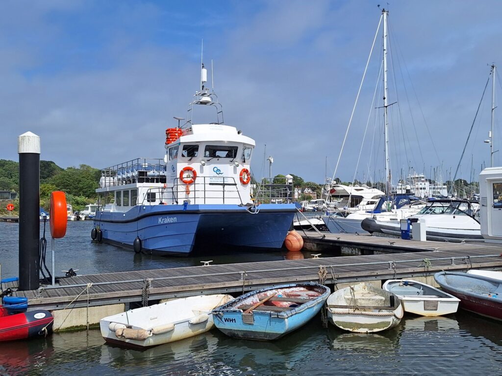 The boat to Ile of Wight in Lymington harbour 