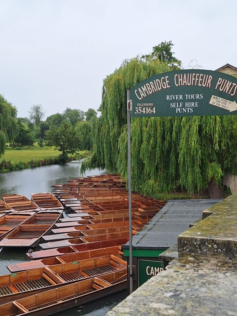 Punting boats in Cambridge 