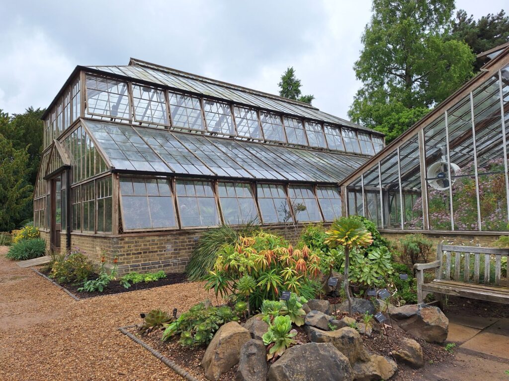Beautiful wooden greenhouse in Cambridge university botanical garden
