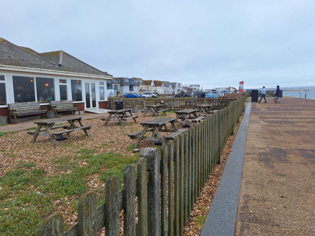 A restaurant on the Milford beach 