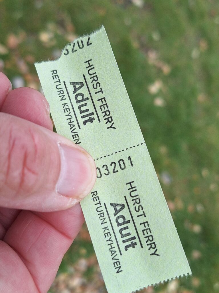 Ferry tickets for Hurst ferry to return to Keyhaven 