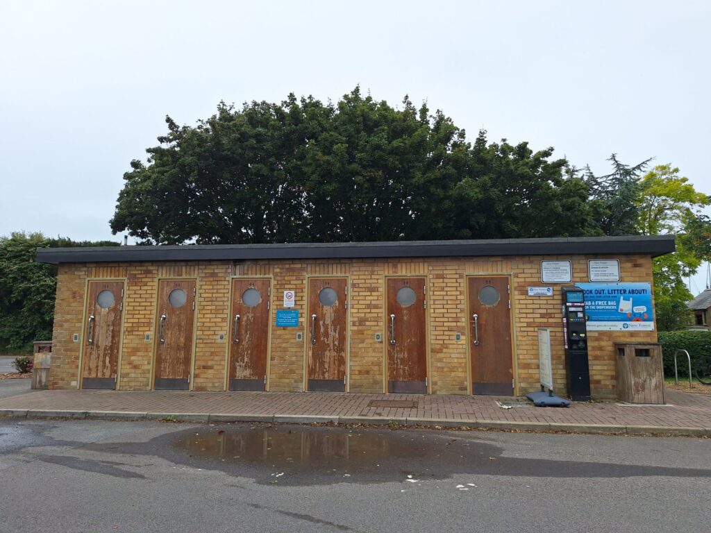 Public toilets in the carpark of Keyhaven 