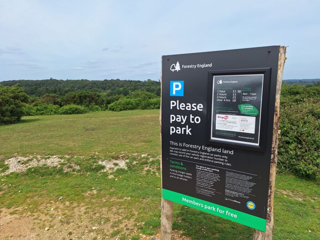 Car parking fee near Sway village 