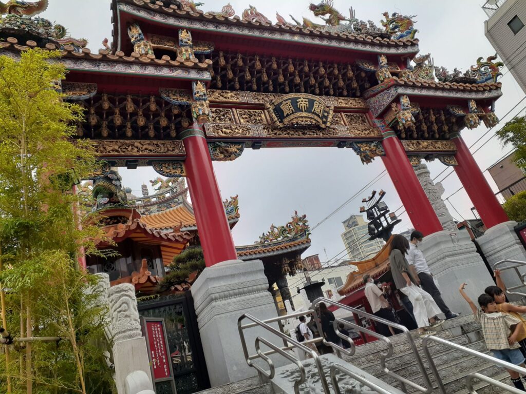 The gate of Kanteibyo Temple in Yokohama Chinatown