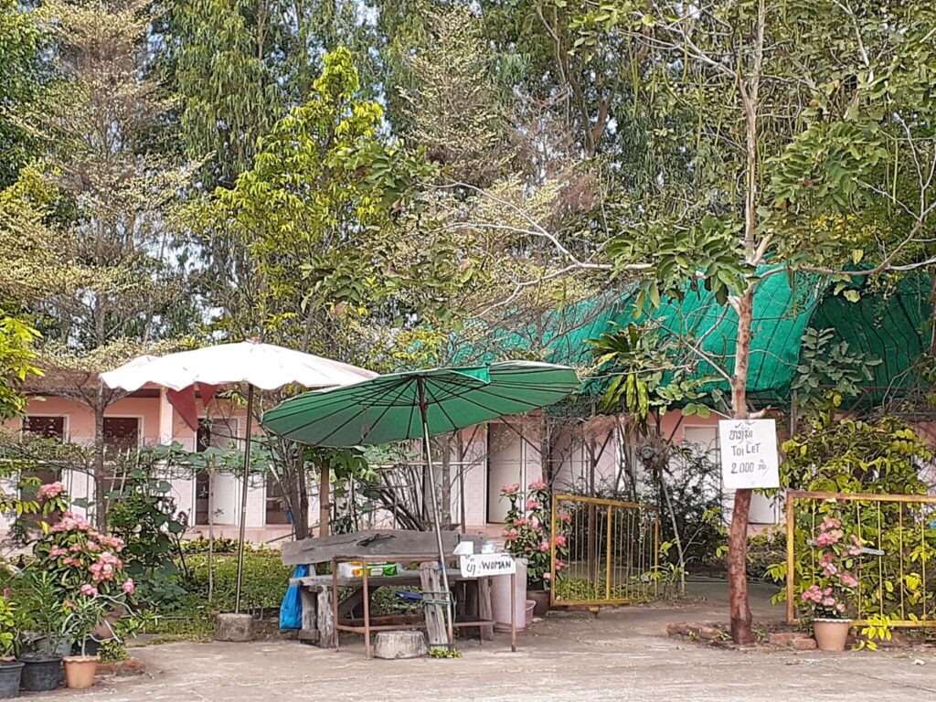 Restroom break stop from Pakse to Si Phan Don