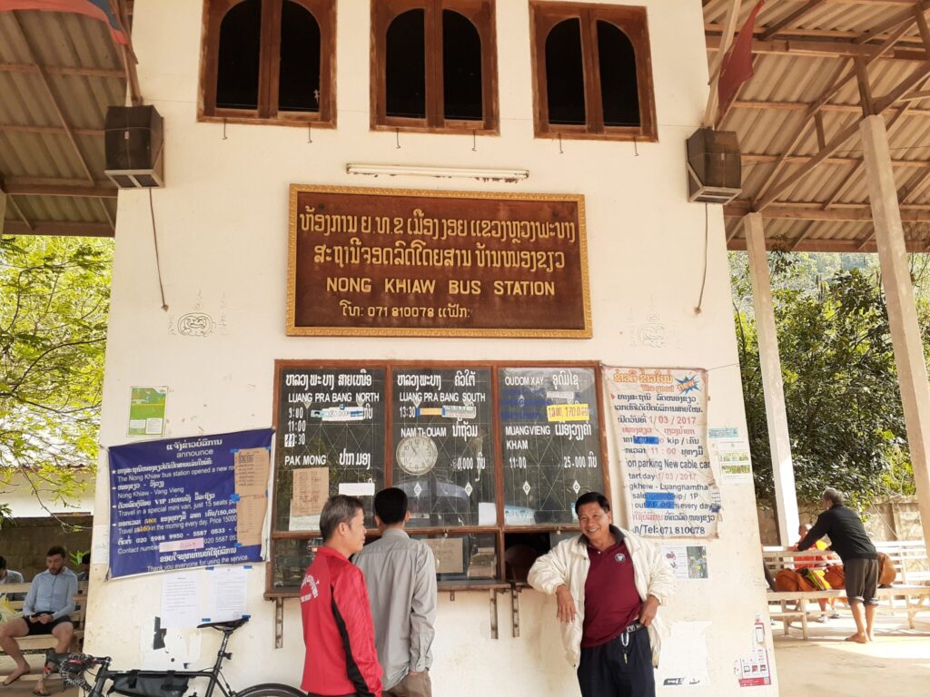 The ticket counter in Nong Khiaw Bus Station