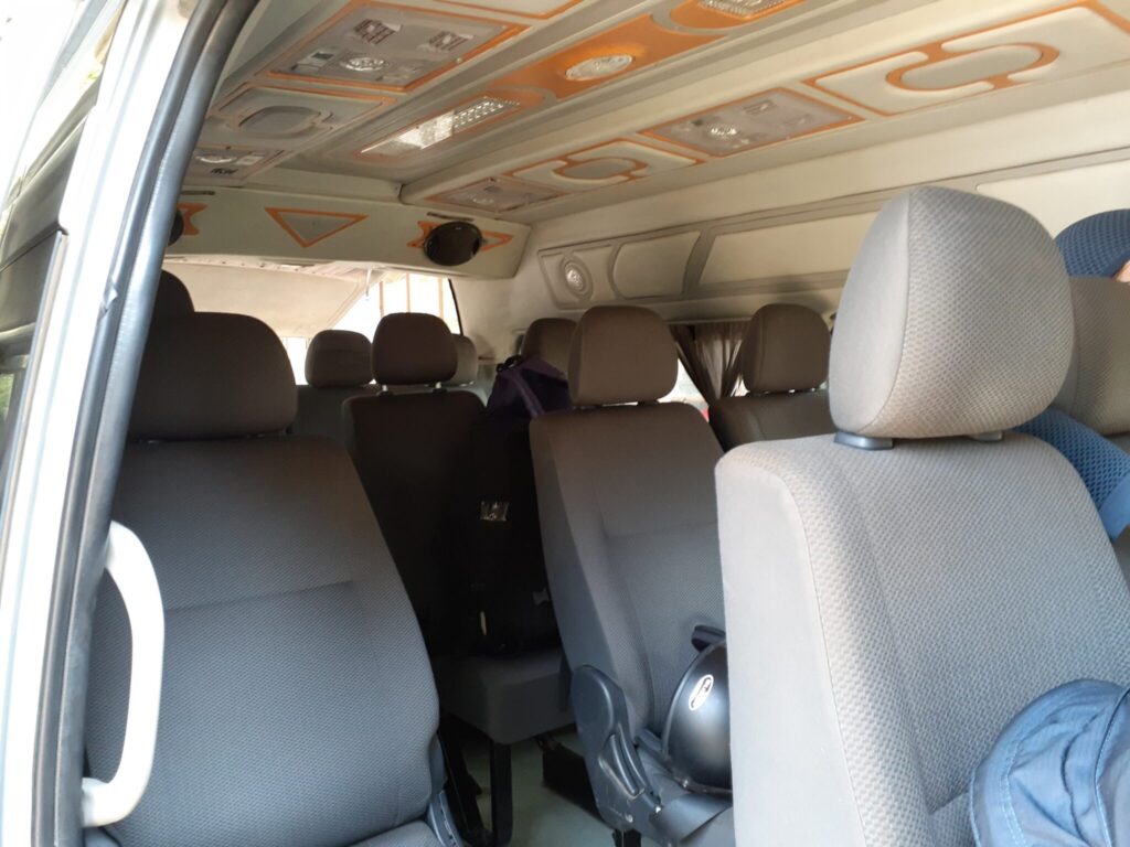 Interior of the minivan from Knong Khiaw to Oudomxay (Muang Xay)