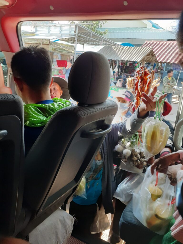 The venders on the way to Pakse