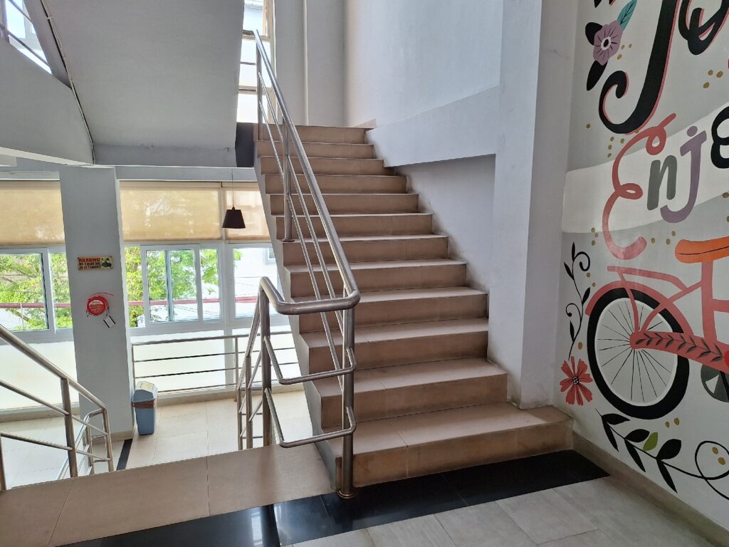 The staircases in Istanaku Guesthouse in Manado