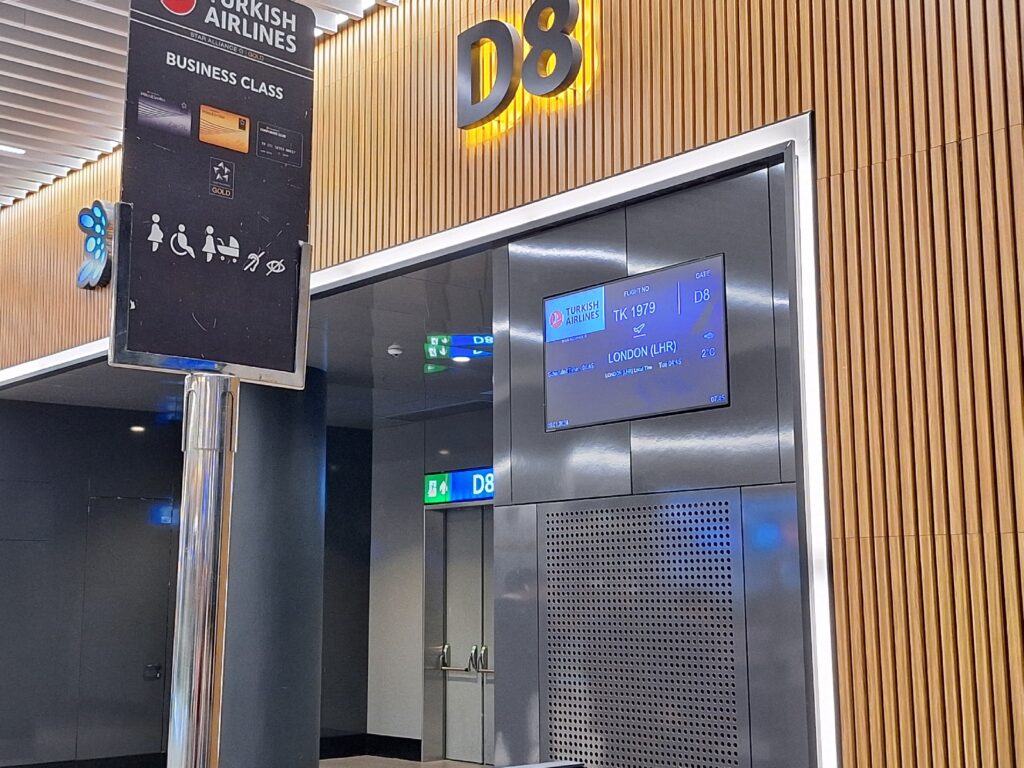 Boarding gate for TK1979 in Istanbul Airport