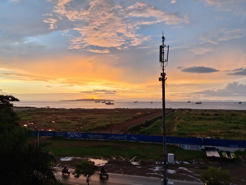 A view from the rooftop of Waigo Splash Hotel Sorong