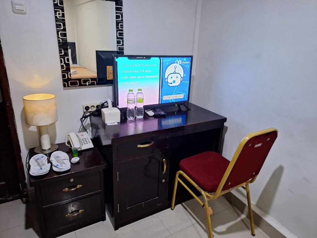 Interior of the room in Oriestom Bay Hotel Manokwari