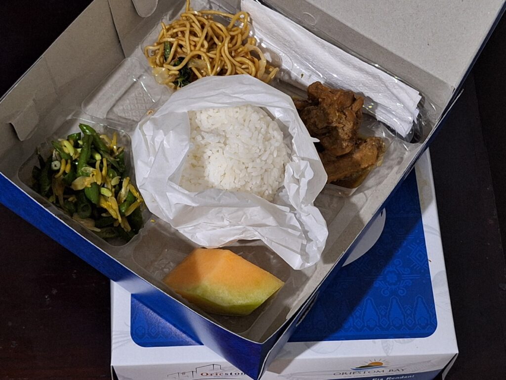 Take away breakfast of Oriestom Bay Hotel Manokwari