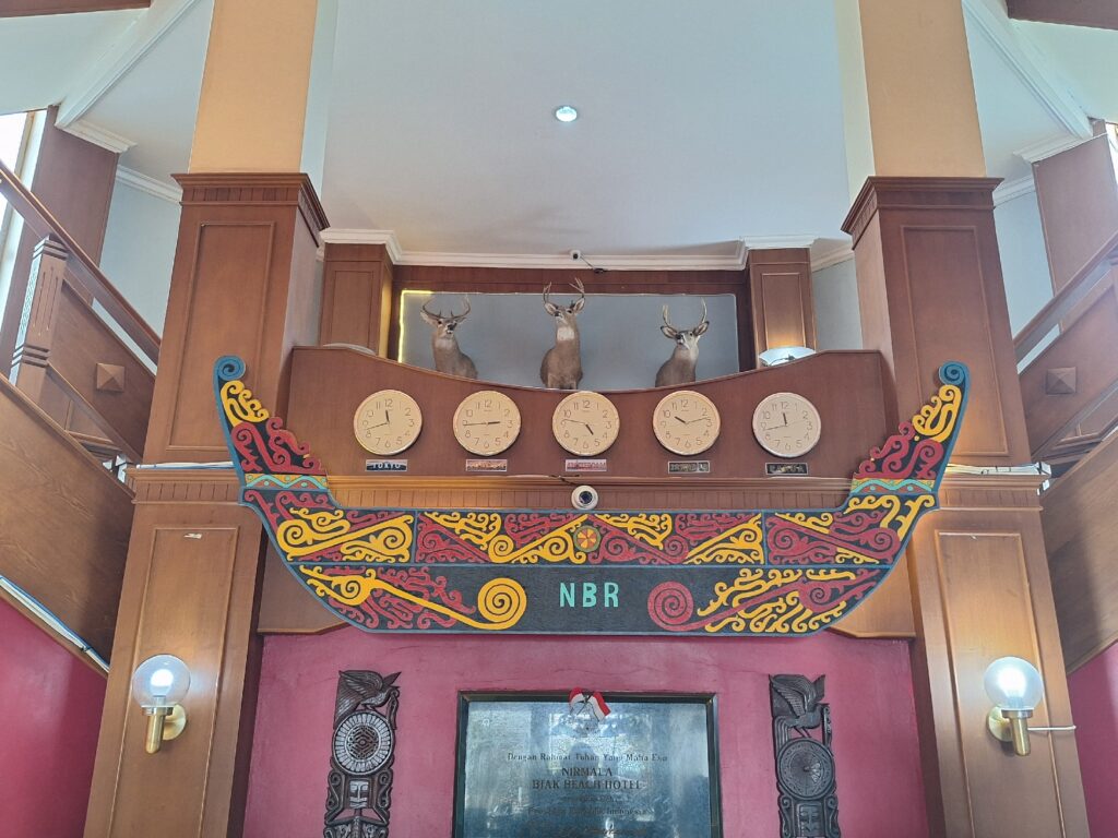 The reception in Nirmala Beach Hotel and Resort