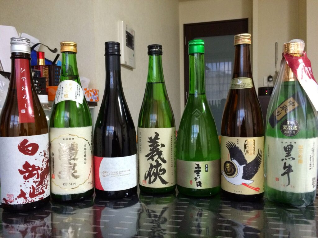 Bottles of sake