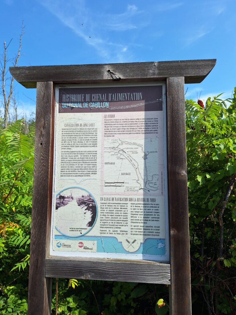 Explanations about the history of The Carillon Feeder Canal System