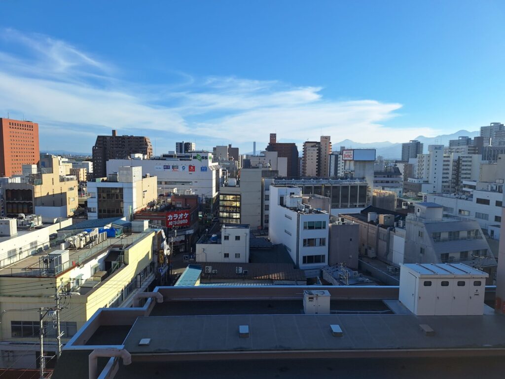 A view from our room in Hotel Ace Morioka