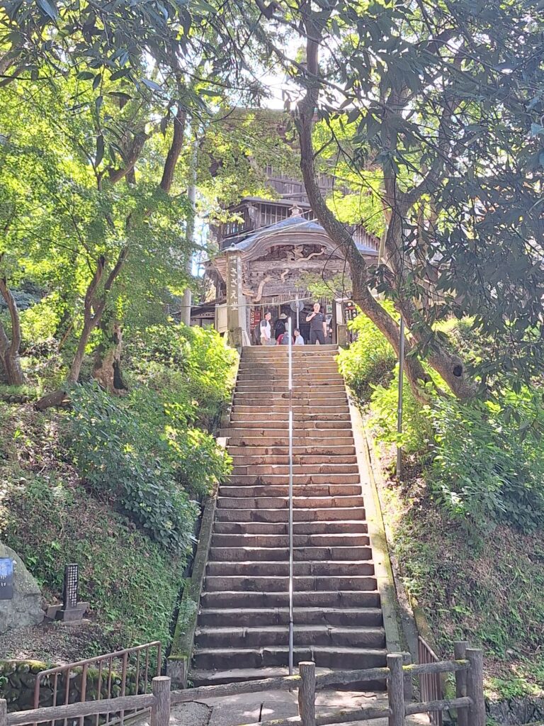 Steps to the Aizu Sazaedo