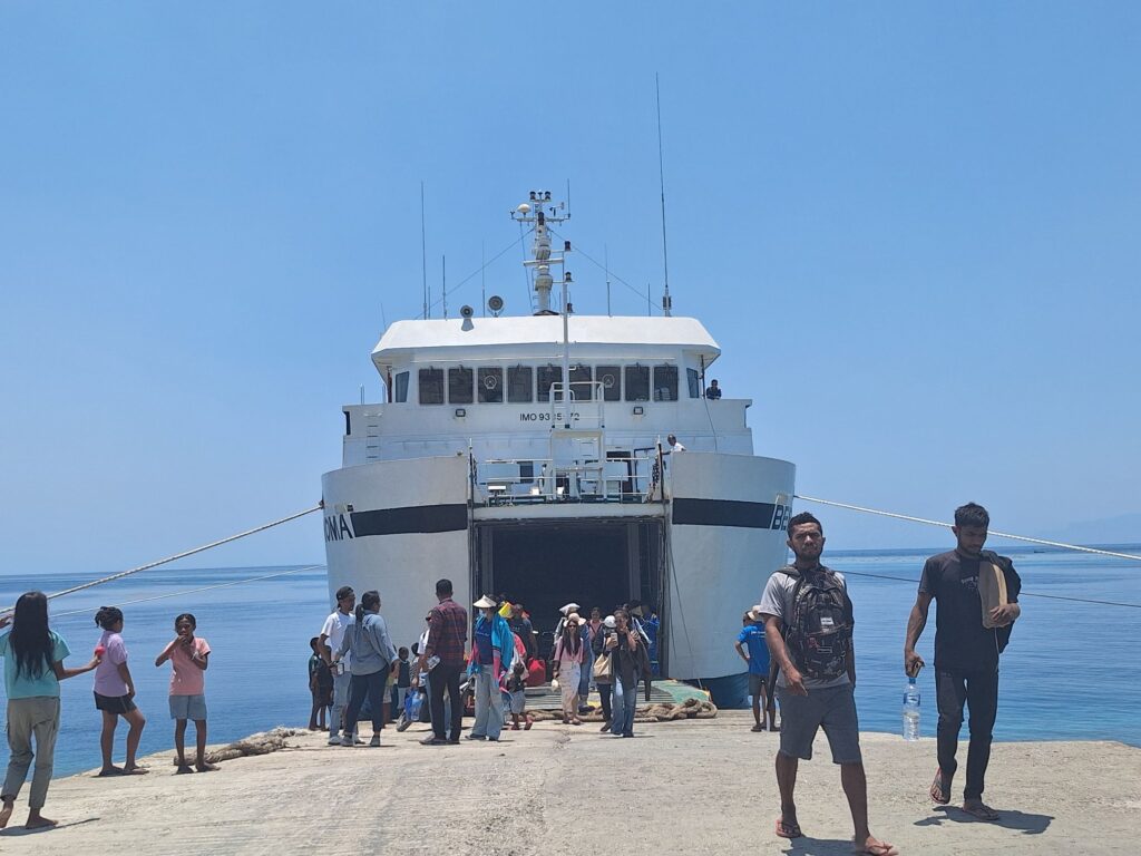 The Ferry arrived at Beloi Jetty on Atauro island 