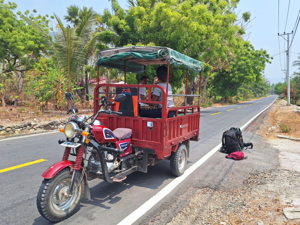 A tuk tuk in Atauro island