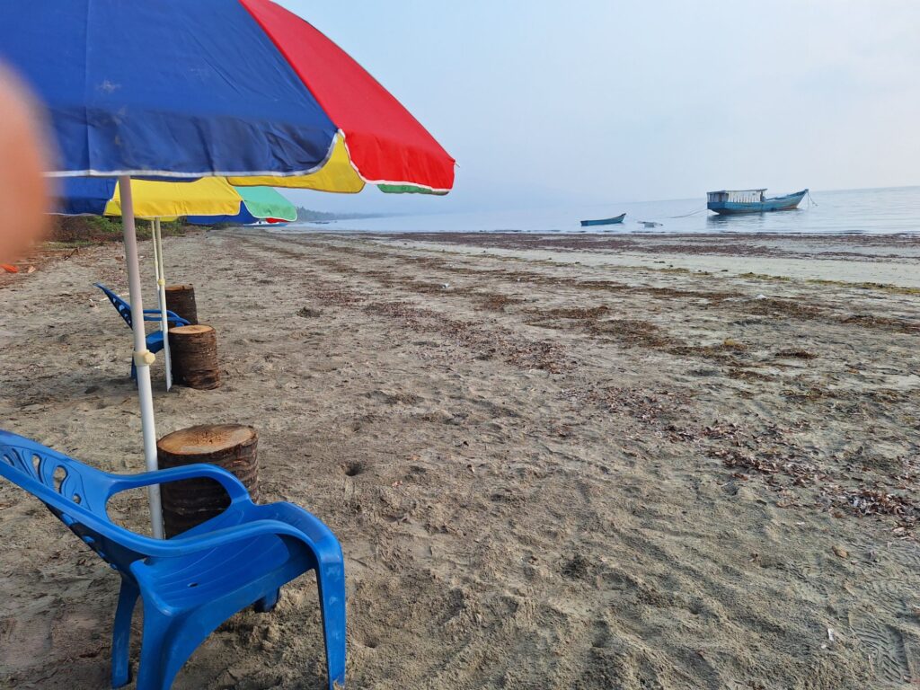 The beach in front of Eco Resort Atauro Island
